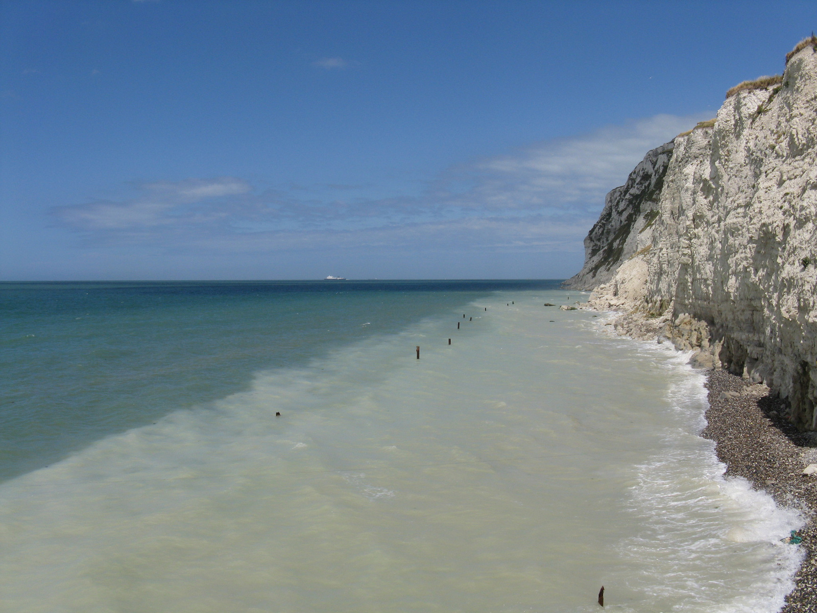 Rocks are being washed away