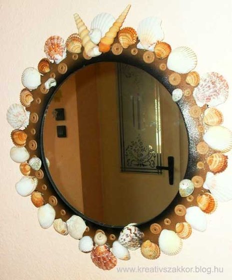 Kagyló dekoráció - Tükör 3