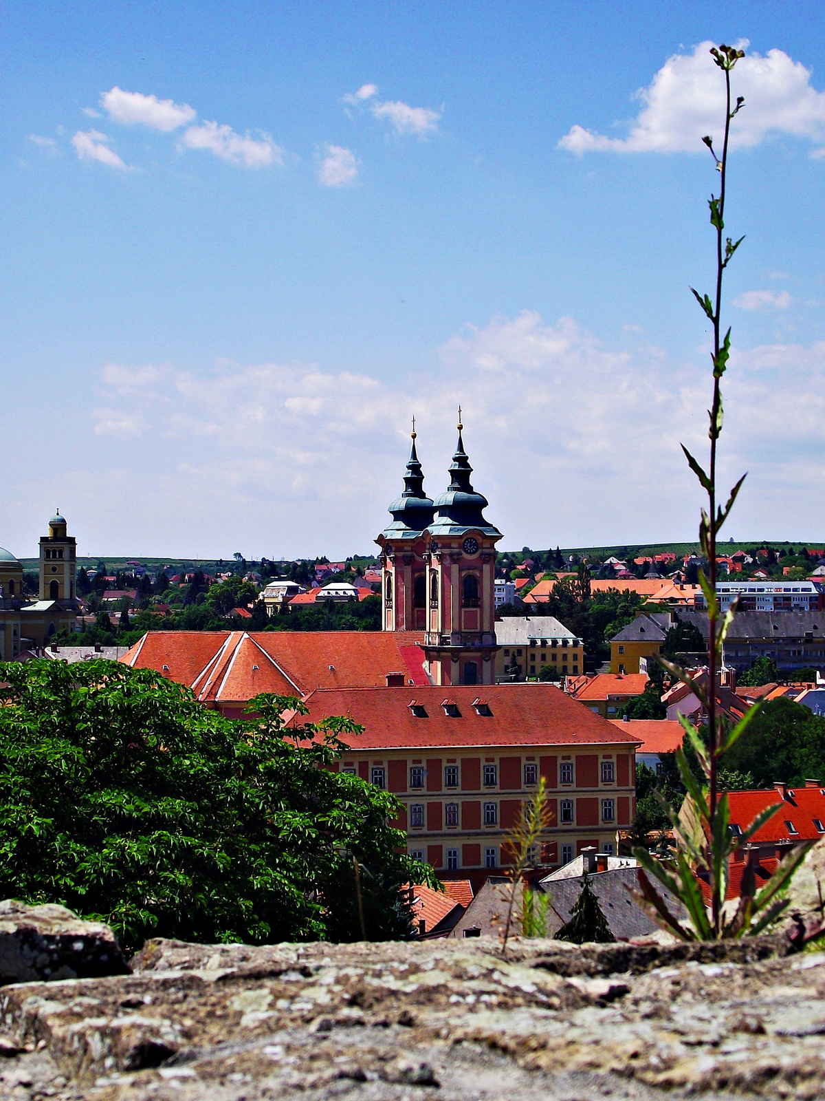 Eger látképe a várból