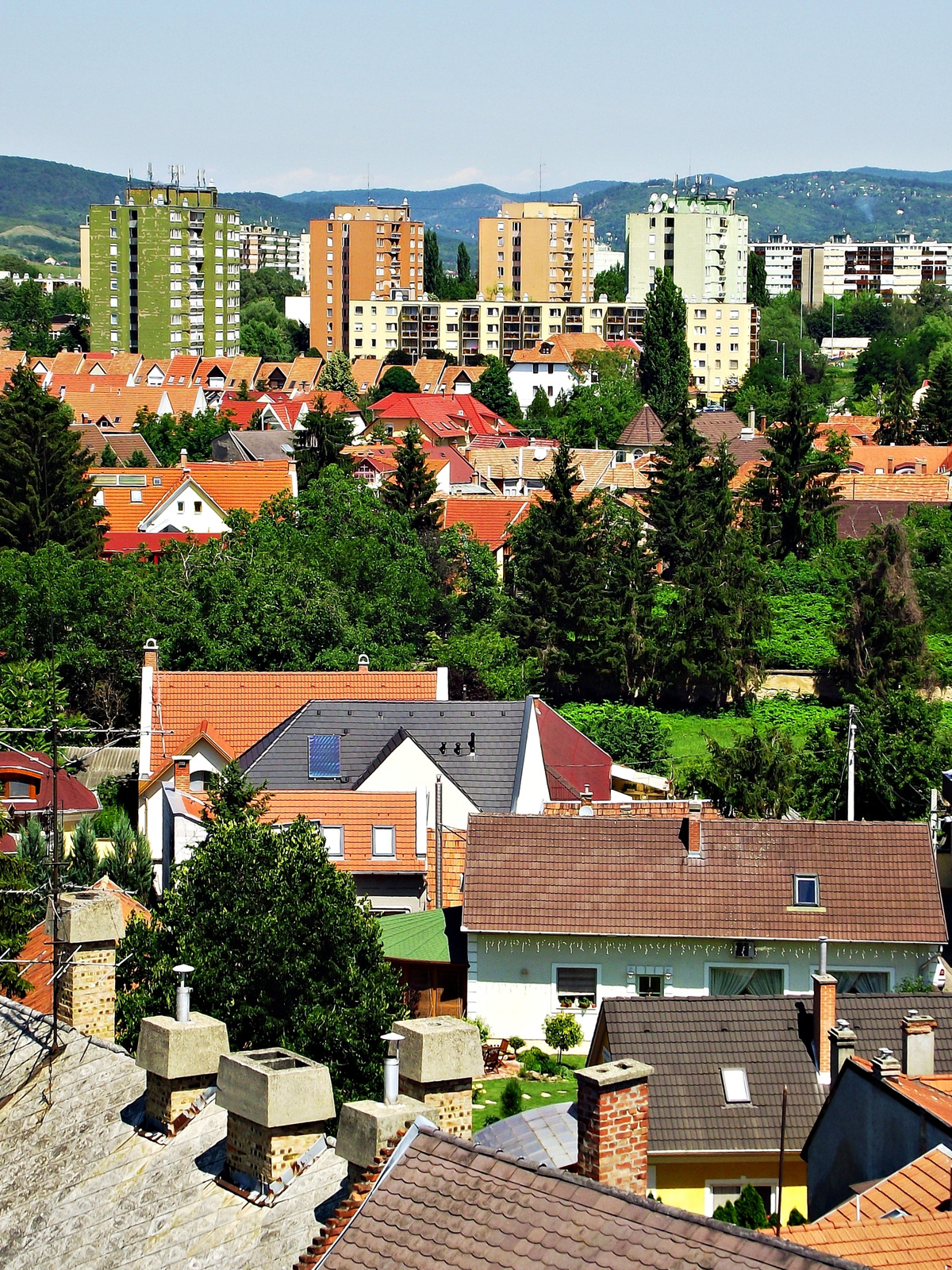 Eger látképe a várból