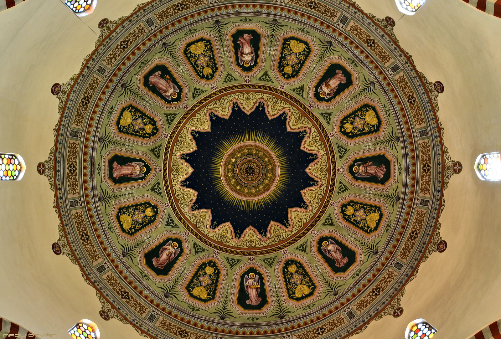Pécs - Dome at Church of Gyertyaszentelő Boldogasszony