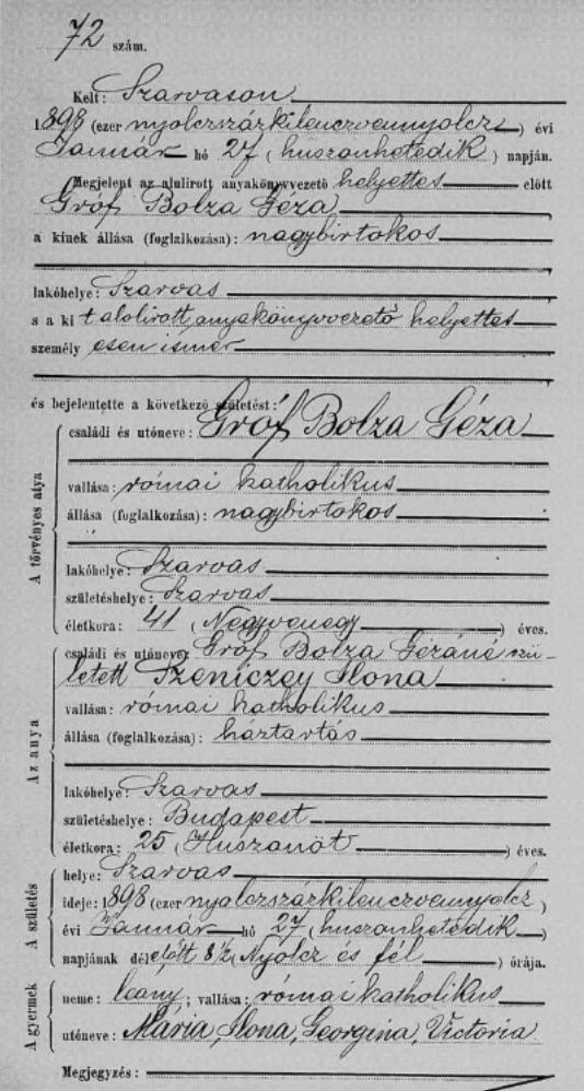 08. Bolza Mária szül Szarvas1898.