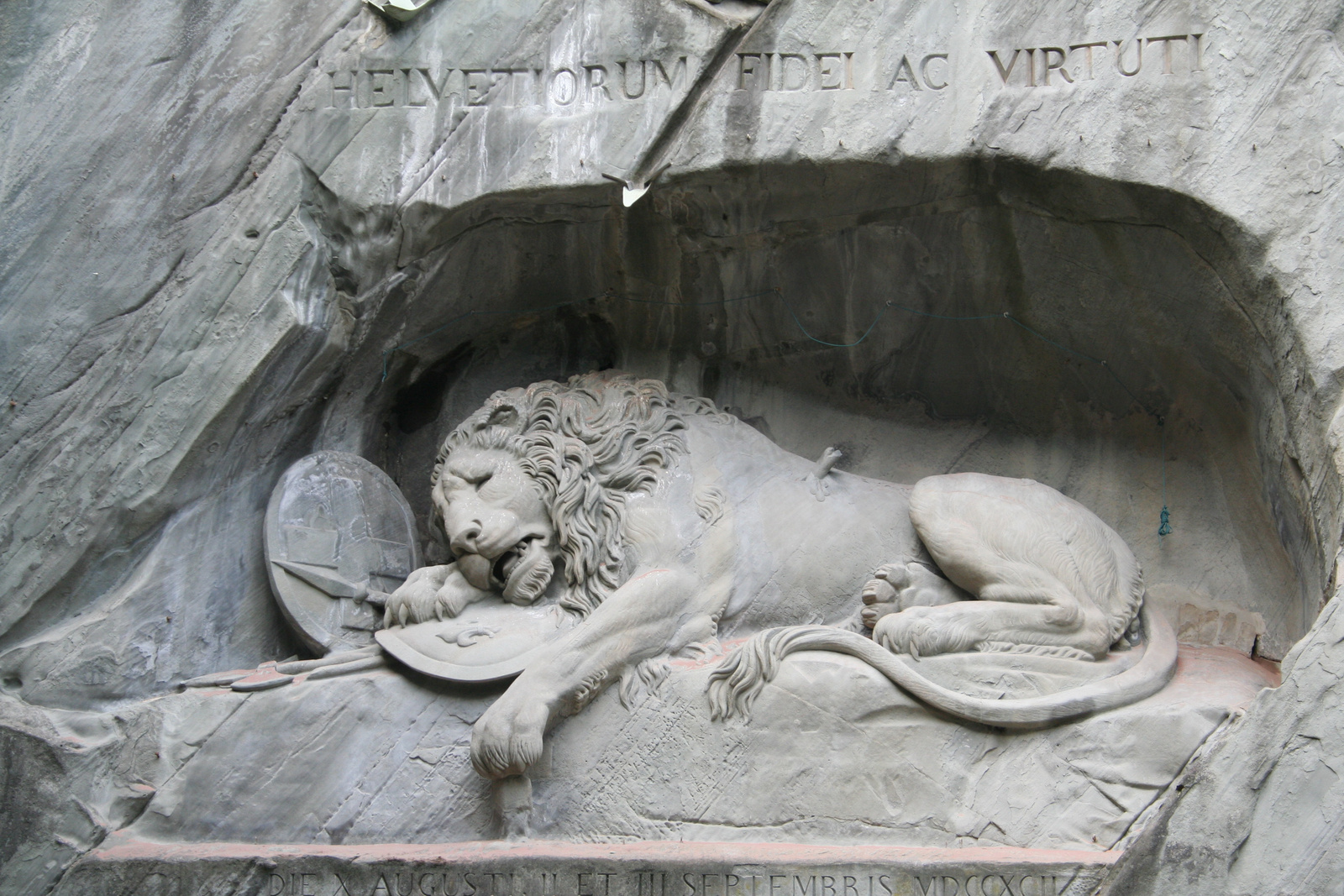 Svájc , Luzern " Haldokló oroszlán"