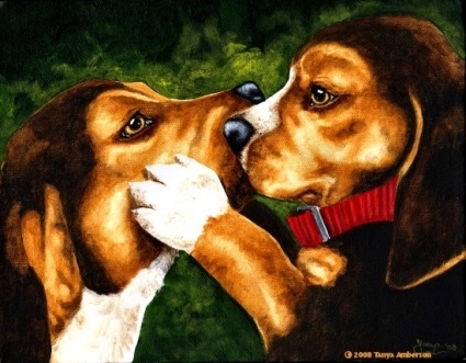 2F images 2F origs 2F 1085 2F beagle kiss   dog art painting   t