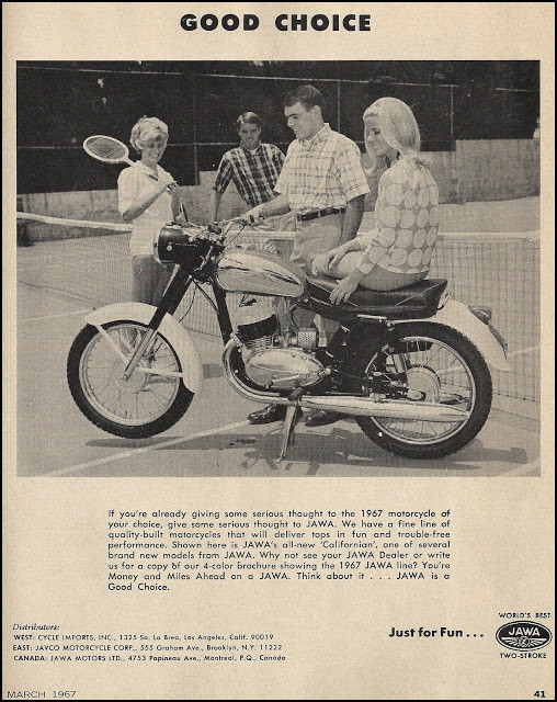 1967 jawa motorcycle ad