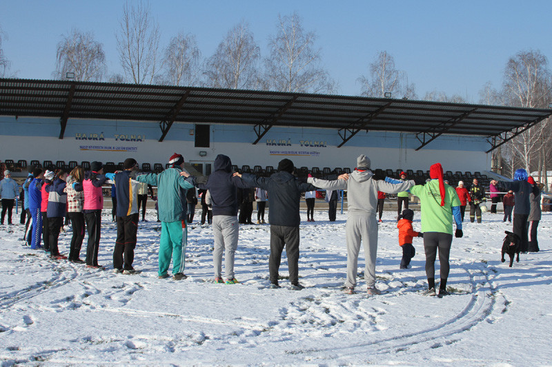 Szilveszteri futás 2014 - bemelegítés