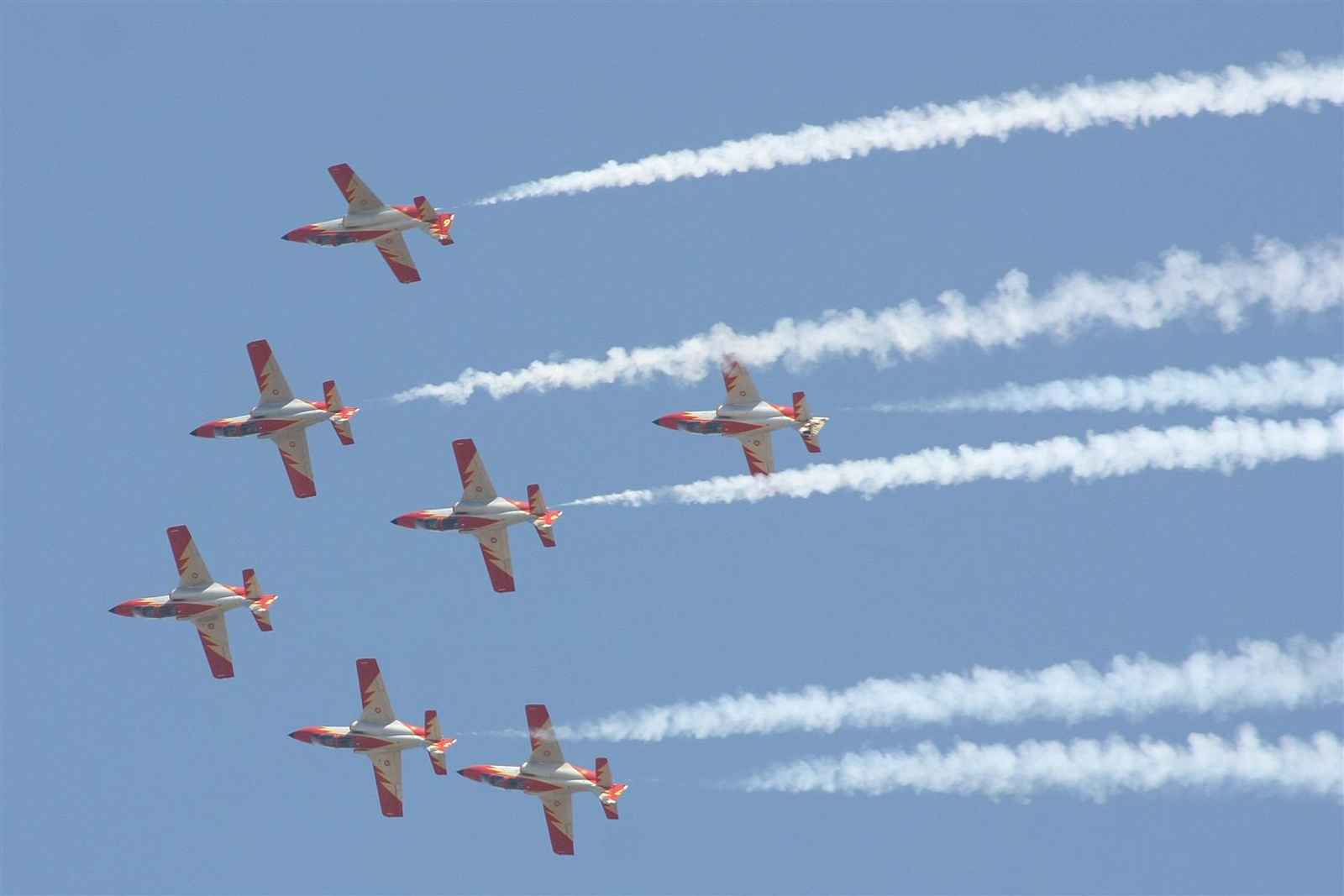 Kecskemét repülőnap 2013 - Patrualla Aguila C-101 Spanyolország