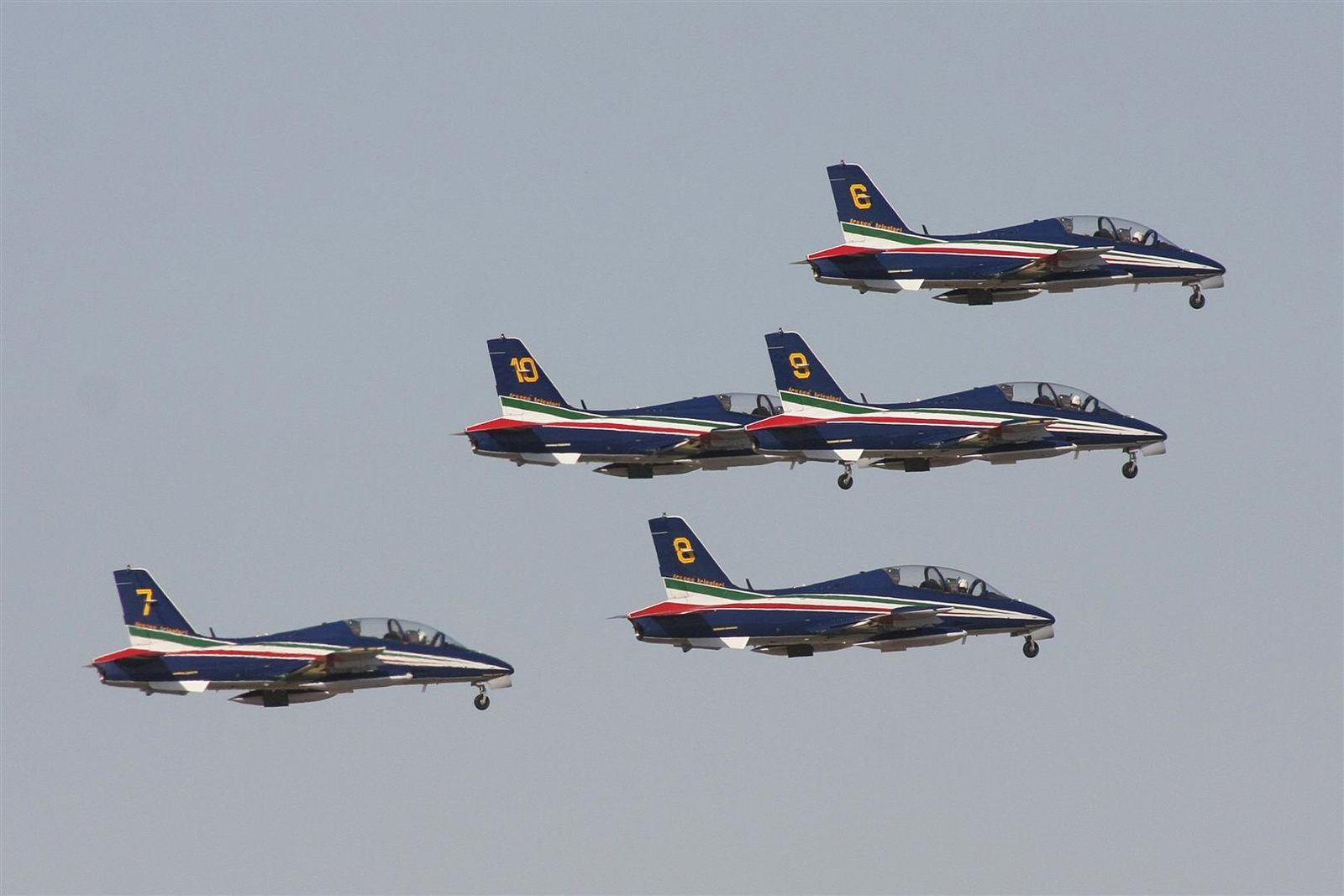 Kecskemét repülőnap 2013 - Frecce Tricolori MB-339 Olaszország