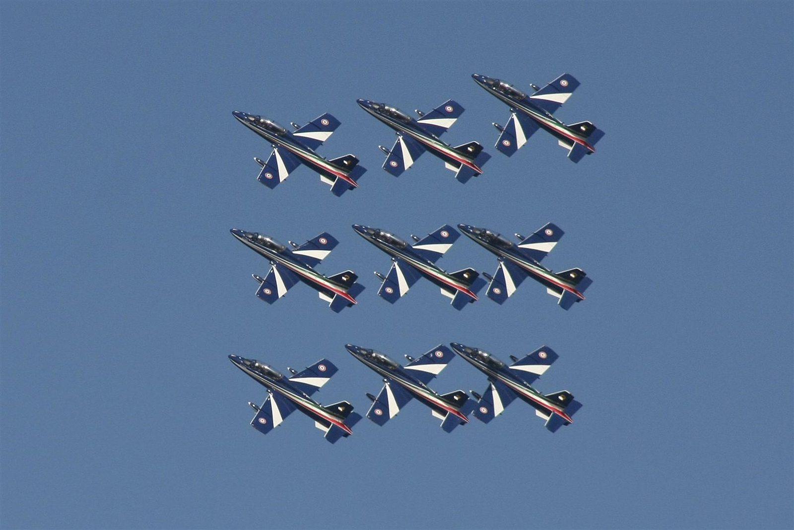 Kecskemét repülőnap 2013 - Frecce Tricolori MB-339 Olaszország