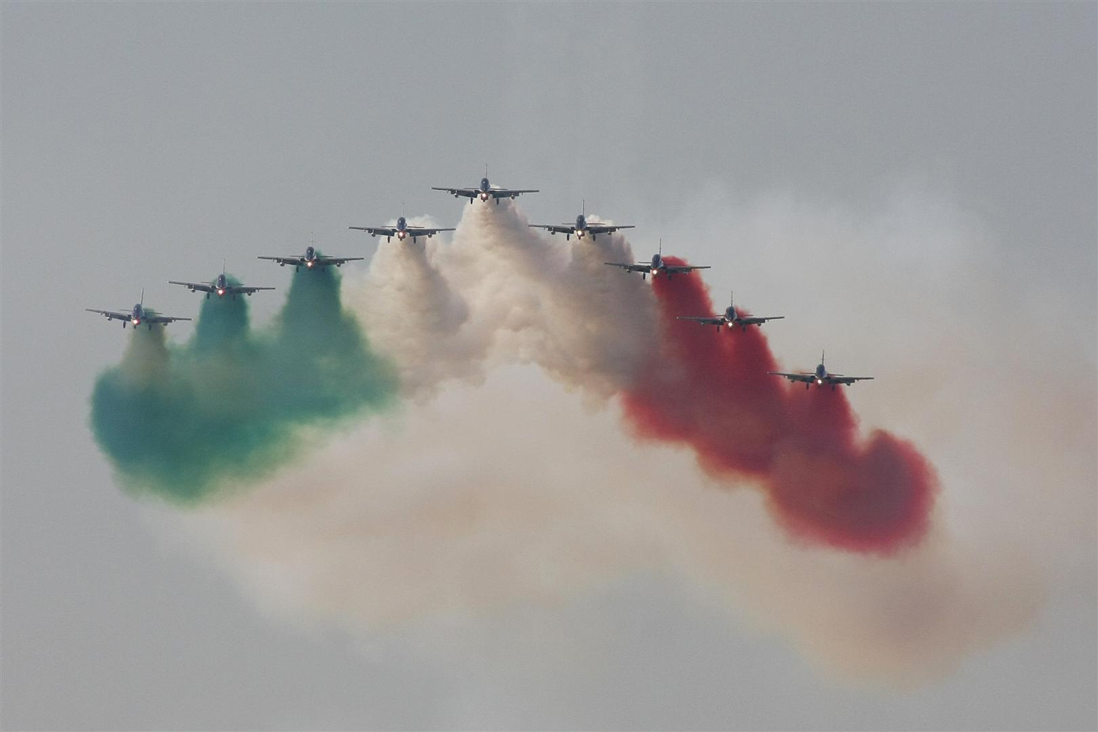 Kecskemét repülőnap 2013 - Frecce Tricolori MB-339 Olaszország