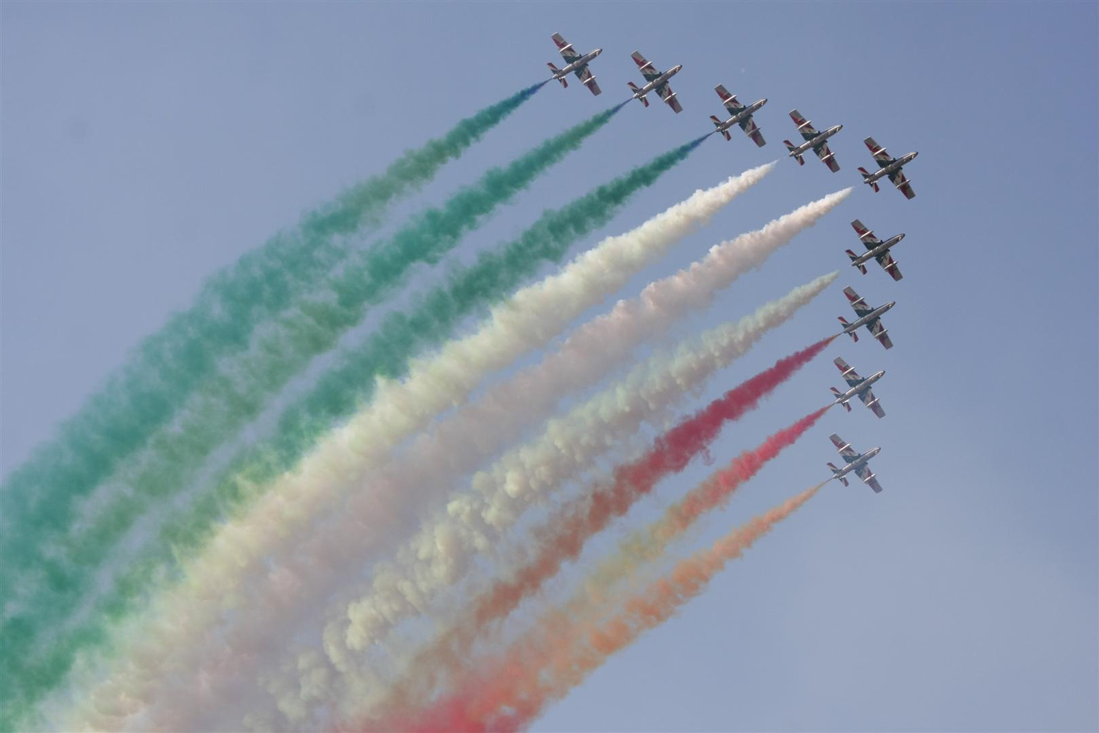 Kecskemét repülőnap 2013 - Frecce Tricolori MB-339 Olaszország