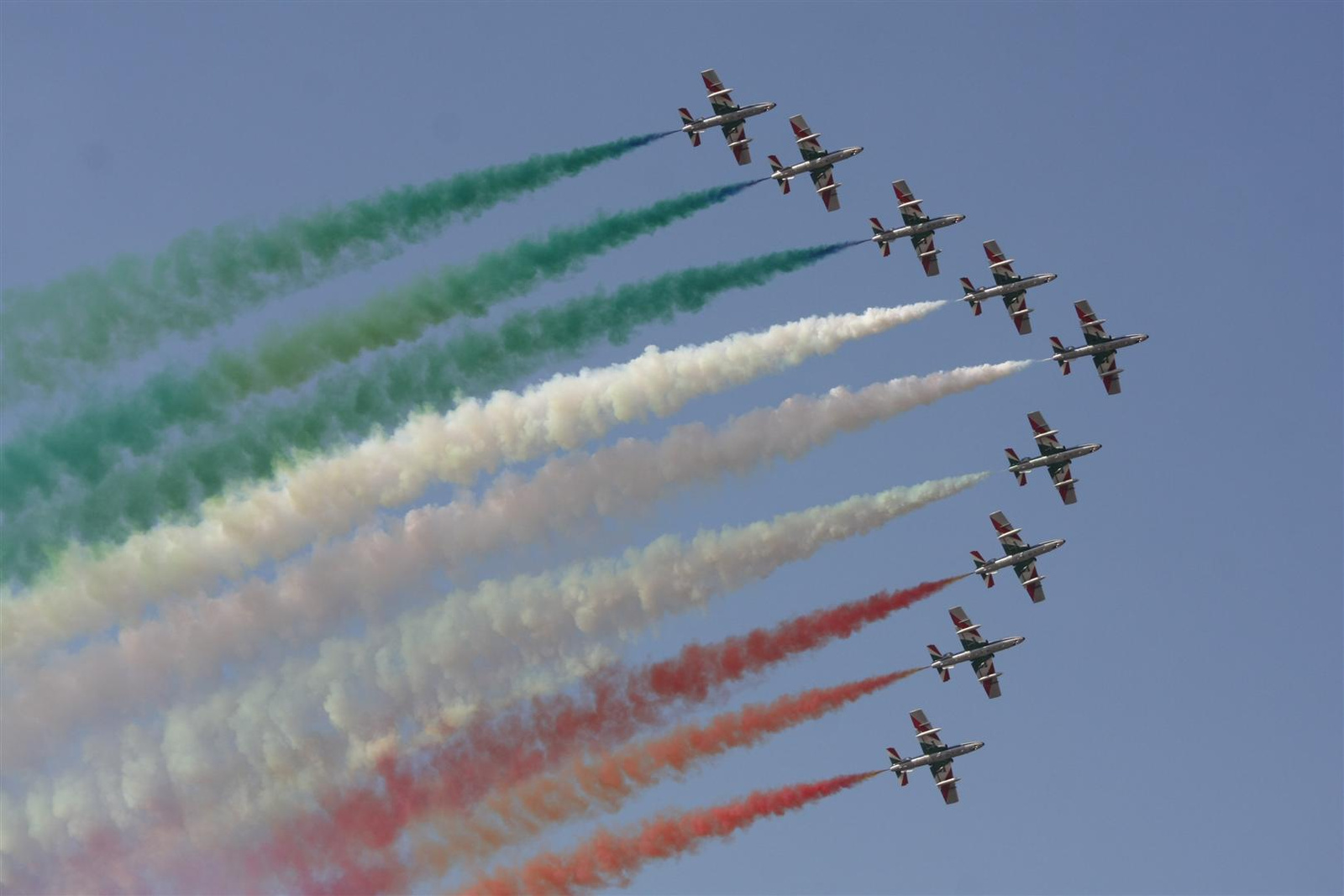 Kecskemét repülőnap 2013 - Frecce Tricolori MB-339 Olaszország