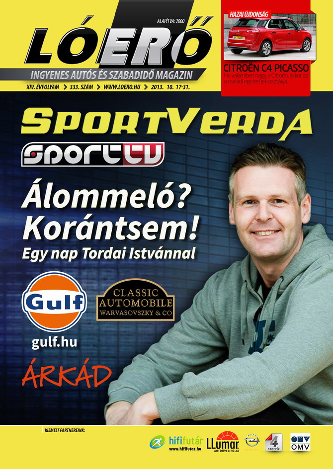 Tordai István SportVerda műsorvezető (Lóerő Magazin Címlap)