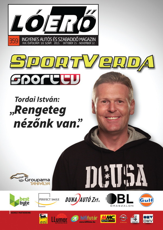 Tordai István (SportVerda) Lóerő Magazin címlap 2015. Október