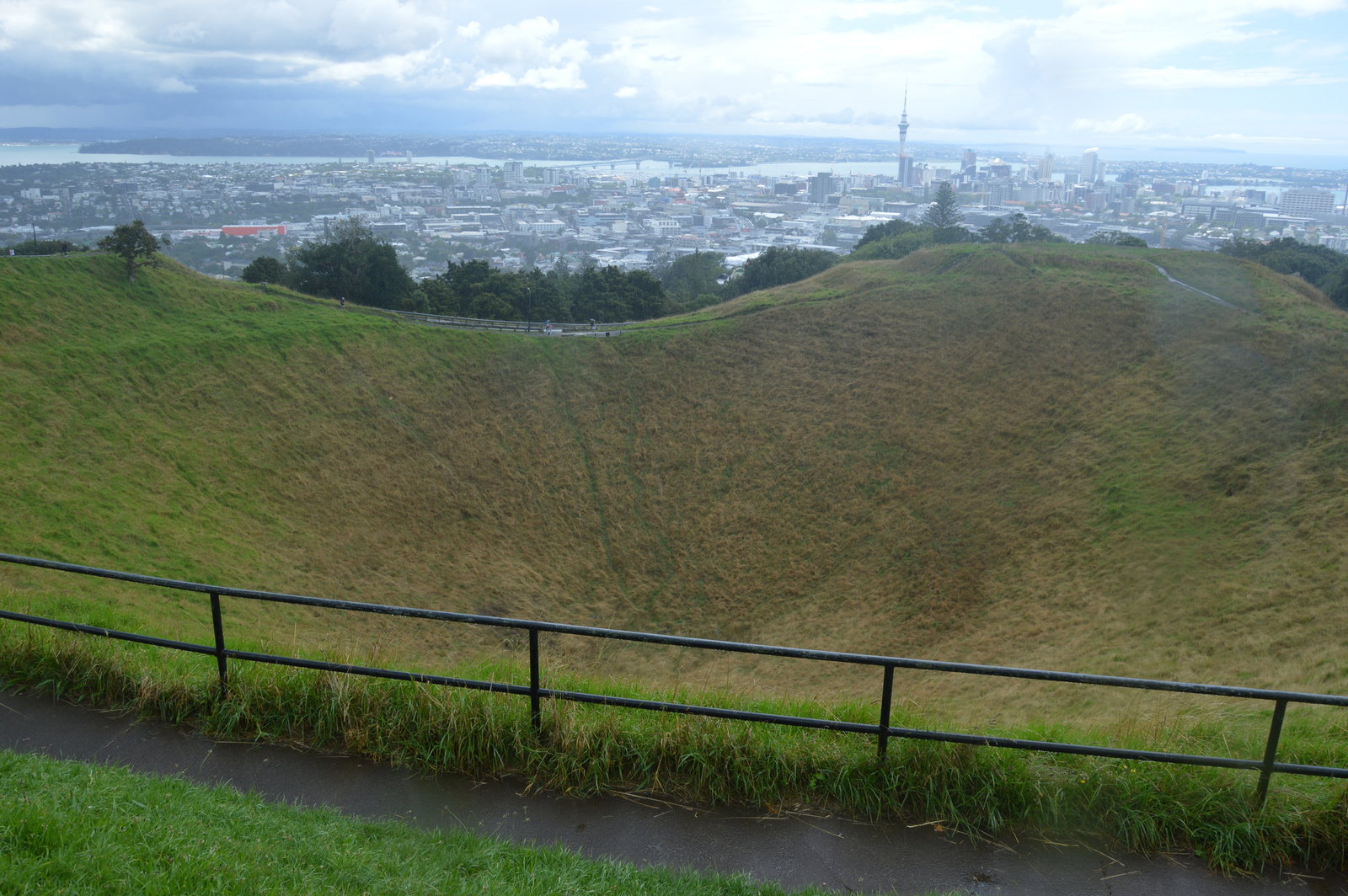 Auckland Mount Eden központi kráter felülről