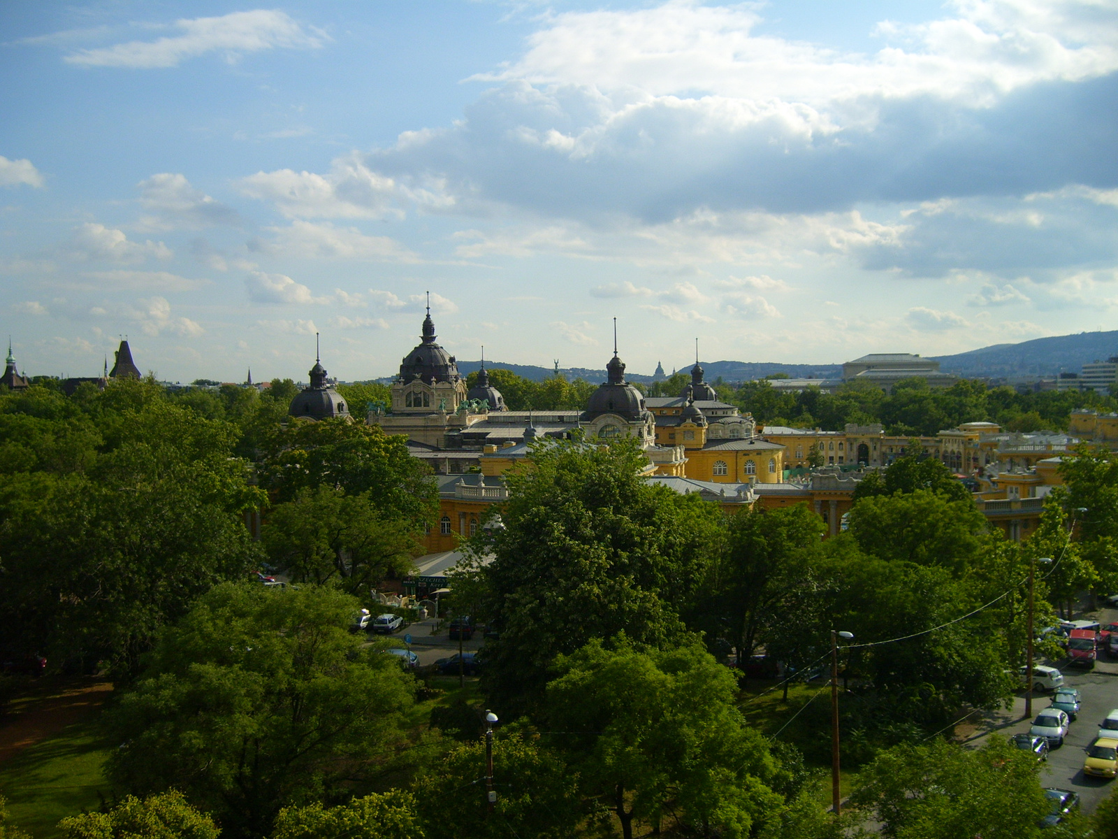 Széchenyi fürdő madártávlatból