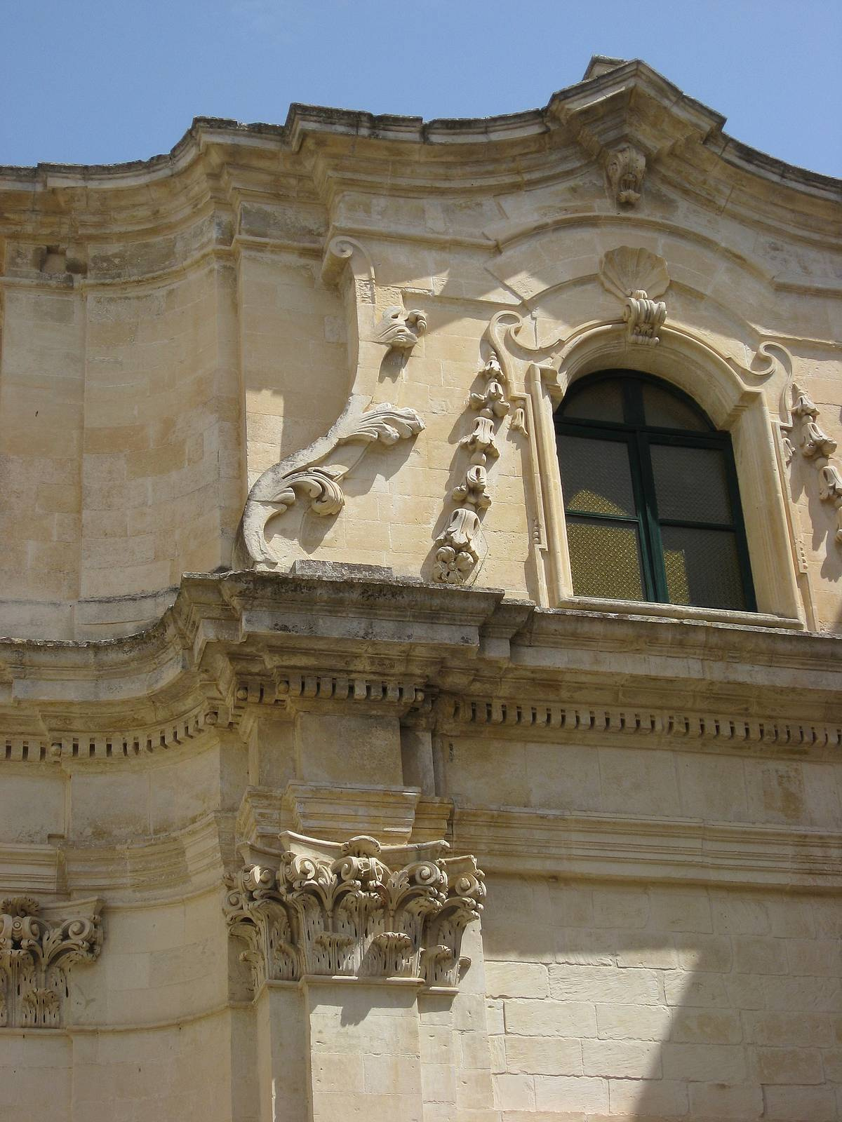 Lecce church front window