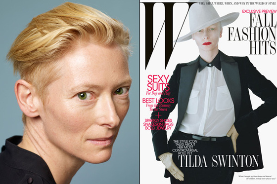 Tilda Swinton - W Magazine, 2011 ősze androgün