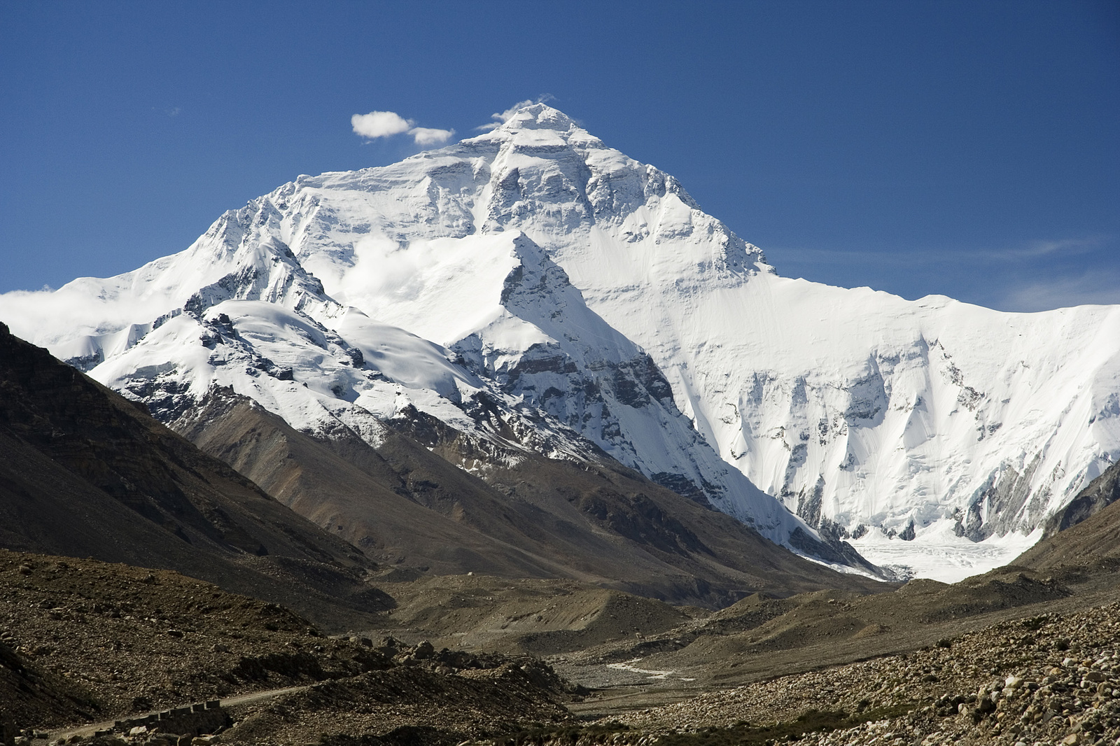 Everest North Face toward Base Camp Tibet Luca Galuzzi 2006