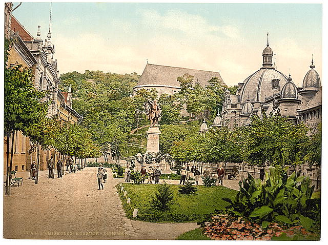 Kossuth Monument, Miskolez, Hungary, Austro-Hungary 1890-1900