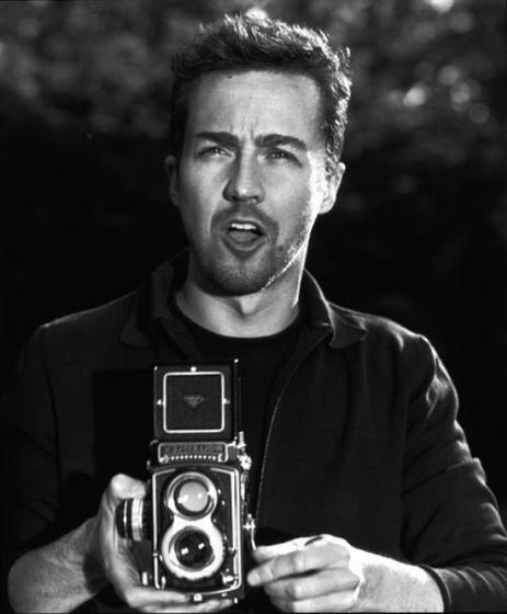 Edward Norton és Rolleiflex