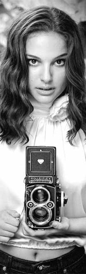 Natalie Portman and a Rolleiflex