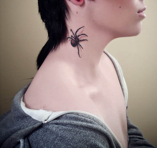 3d-black-widow-spider-neck-tattoo