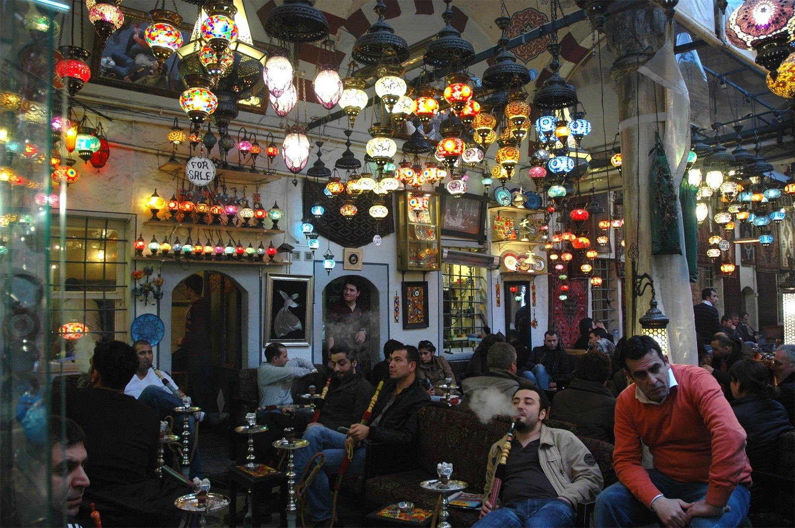 Istanbul-Water pipe nargile smokers