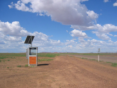 Solar-powered-telephone-booth