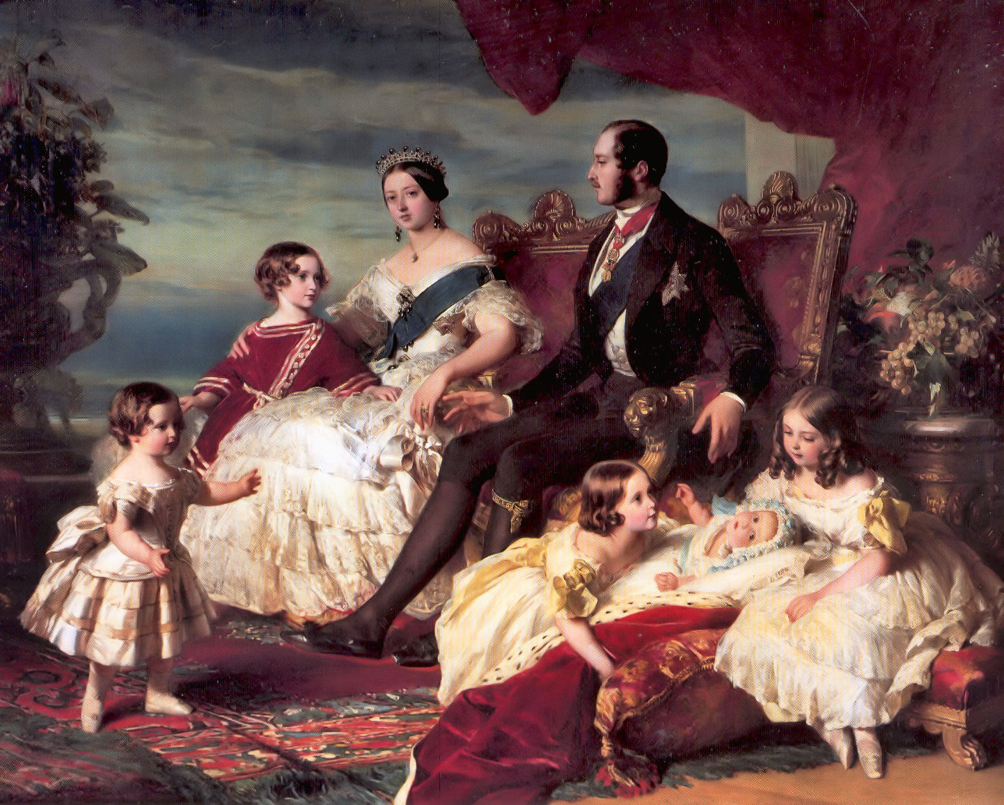 Viktória királynő családja 1846-ban, Franz Xaver Winterhalter fe