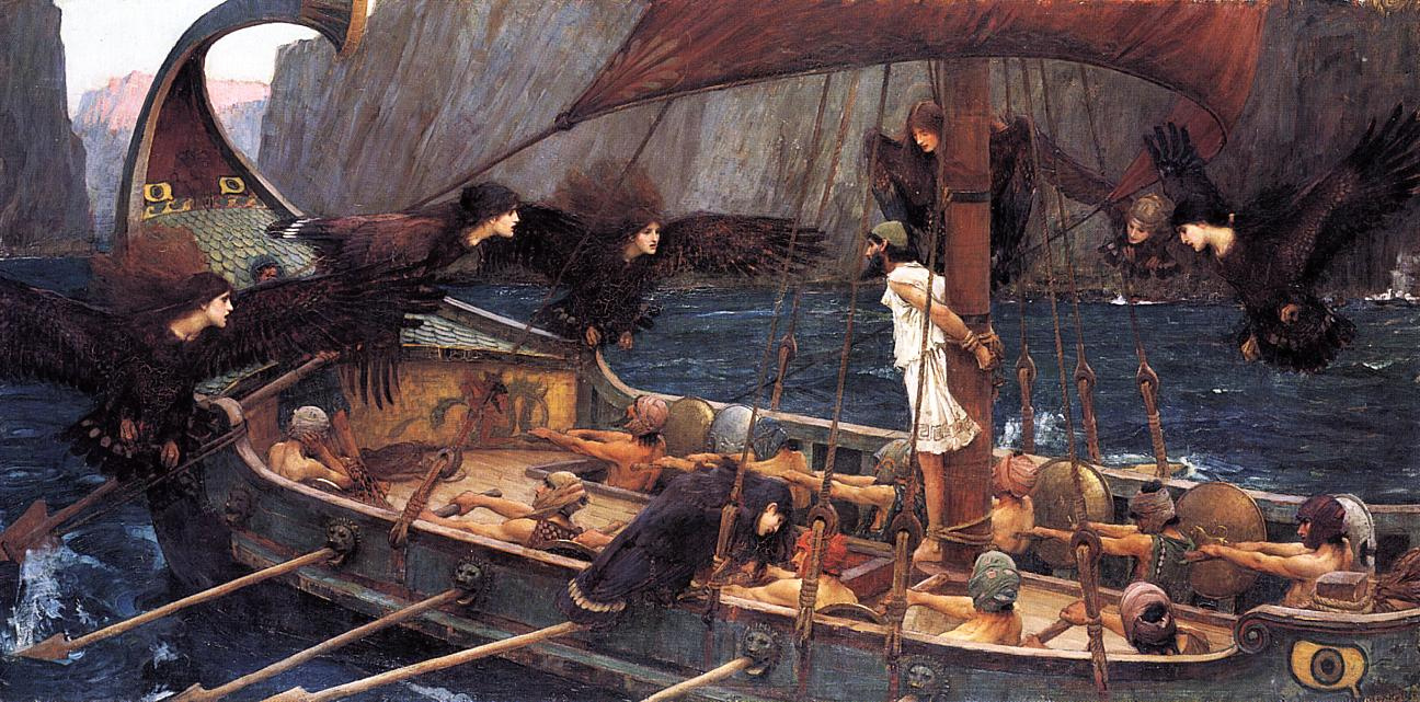 John William Waterhouse - Ulysses and the Sirens (1891) Odusszez