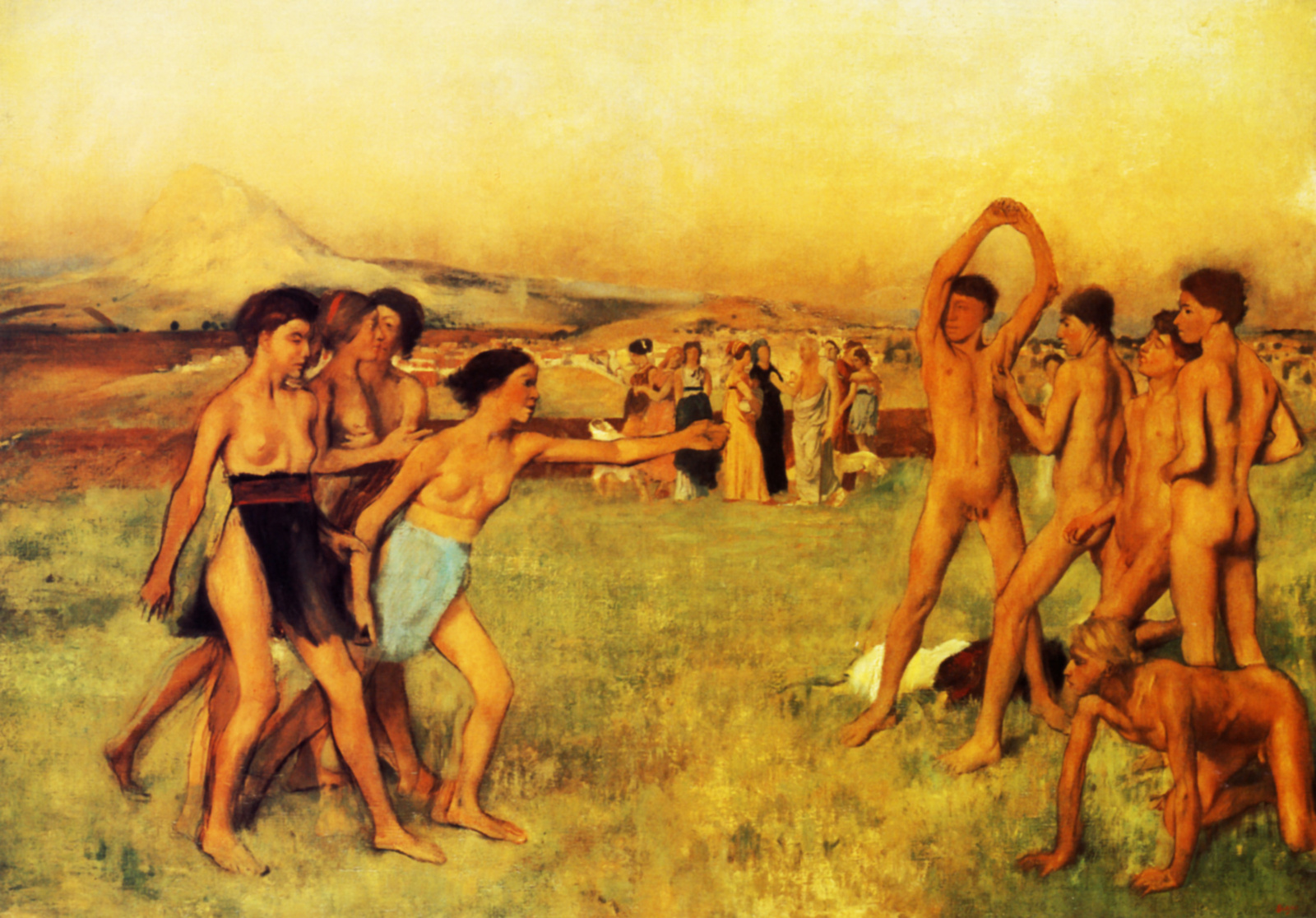 Degas- Fiúkkal kötekedő fiatal spártai lányok 1860 spartan-girls