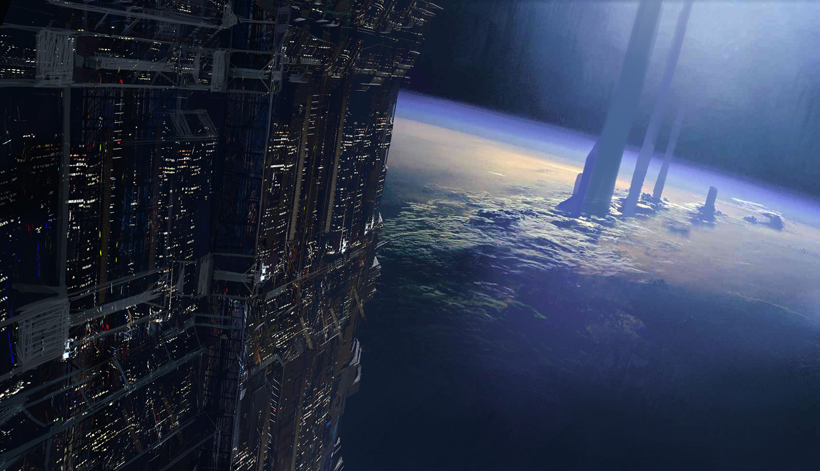 3543x2035 4916 Earth 2d sci fi concept art speed painting archit