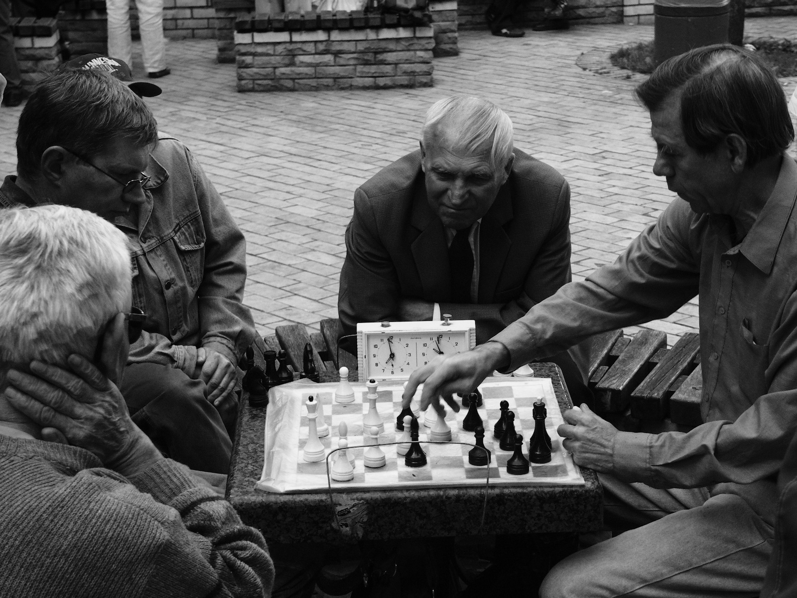 Chess players in park, kiev