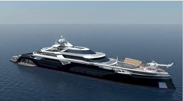 "The New 70m Diamond Superyacht Projekt" szuper yaht luxus hajó