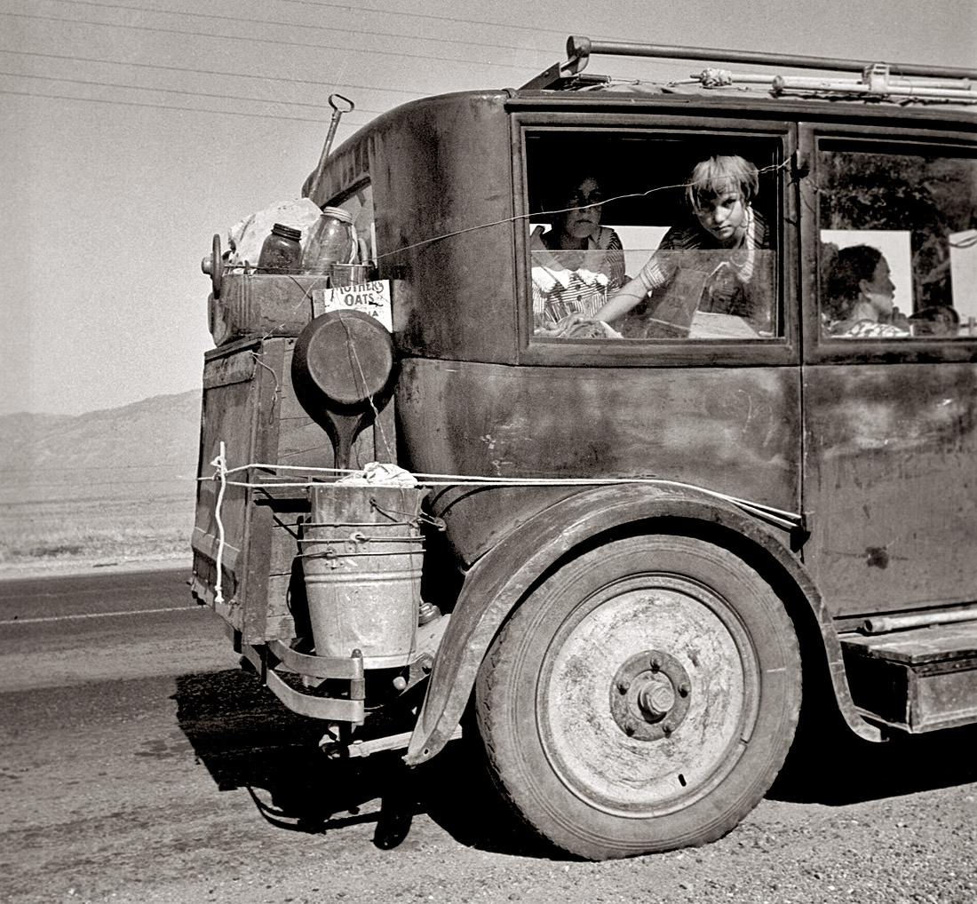 1936. Drought refugees from Abilene, Texas