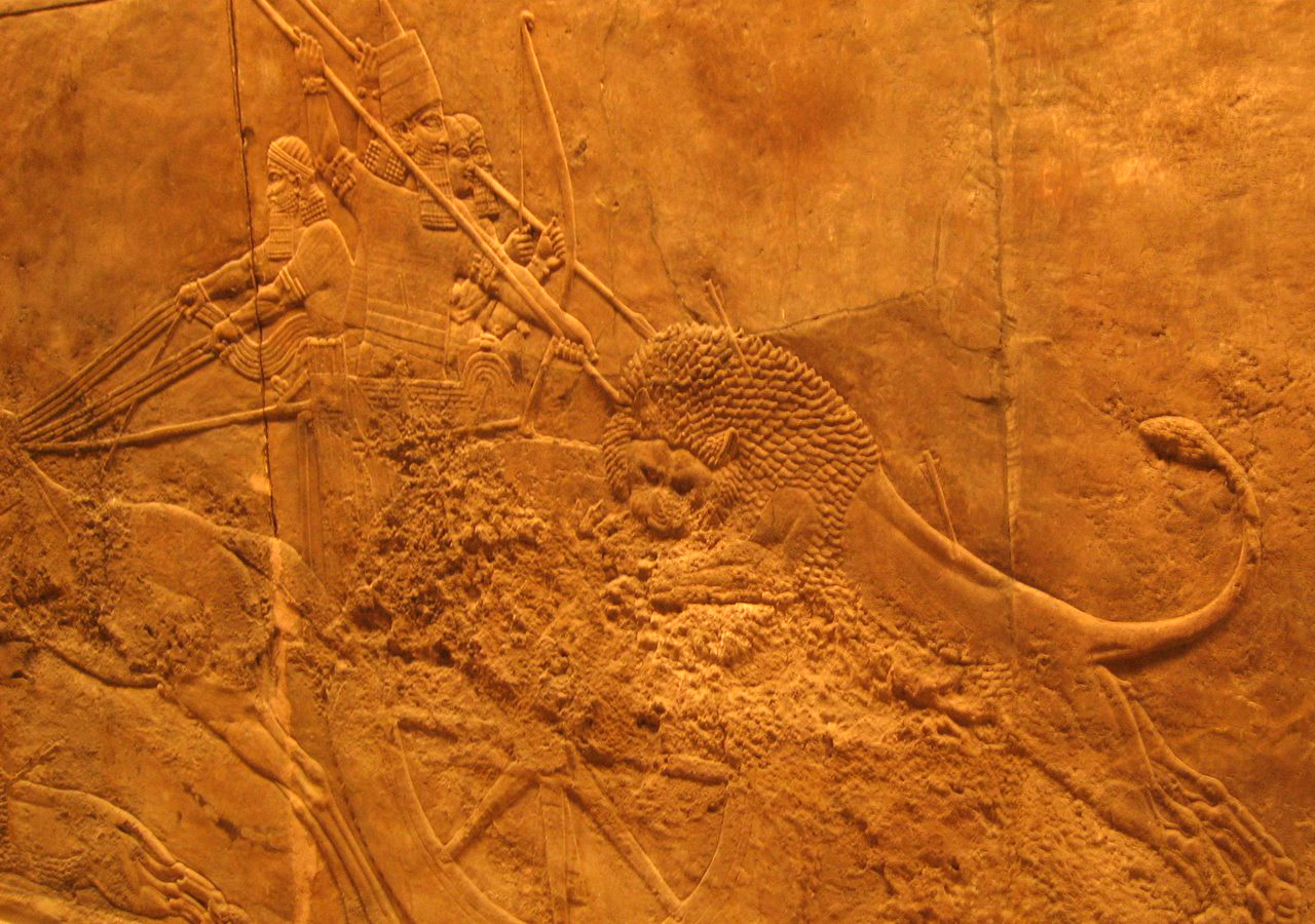 assyrian royal lion hunt7