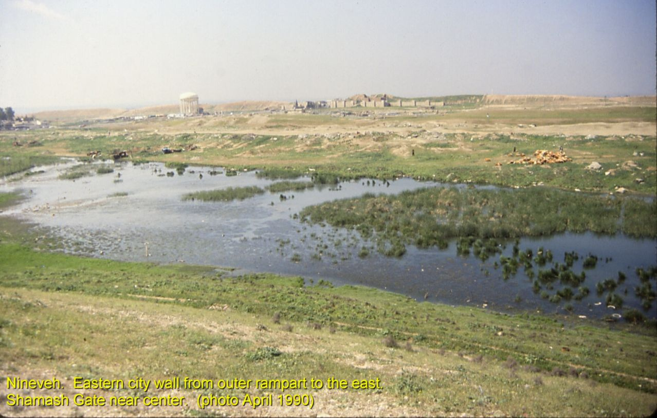 Nineveh walls east Shamash Gate from rampart