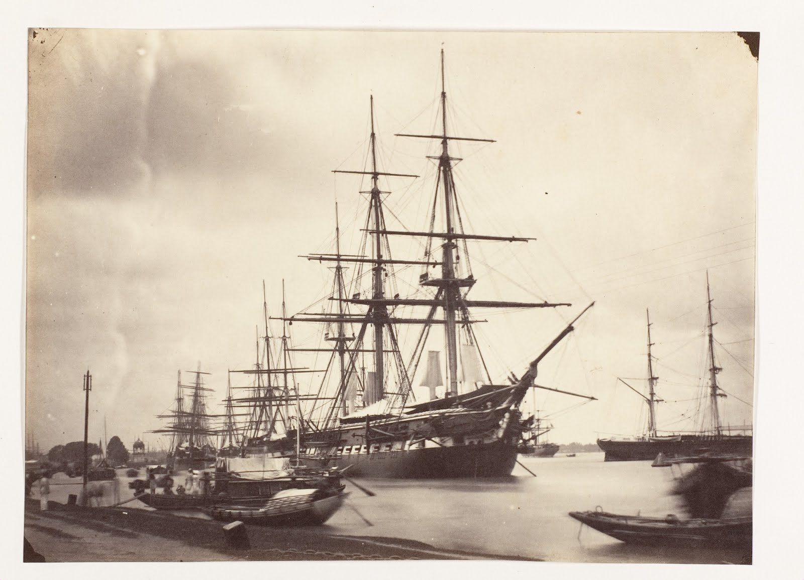 H.M.S. Shannon at Calcutta (Kolkata) - Mid 19th Century (between