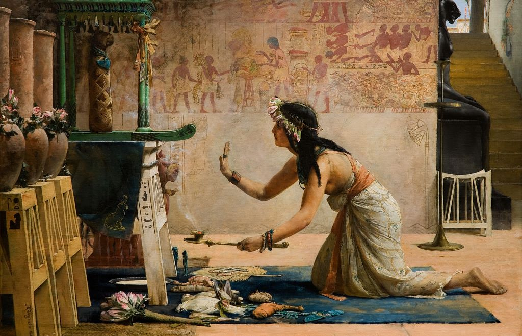 John Reinhard Weguelin – The Obsequies of an Egyptian Cat (1886)