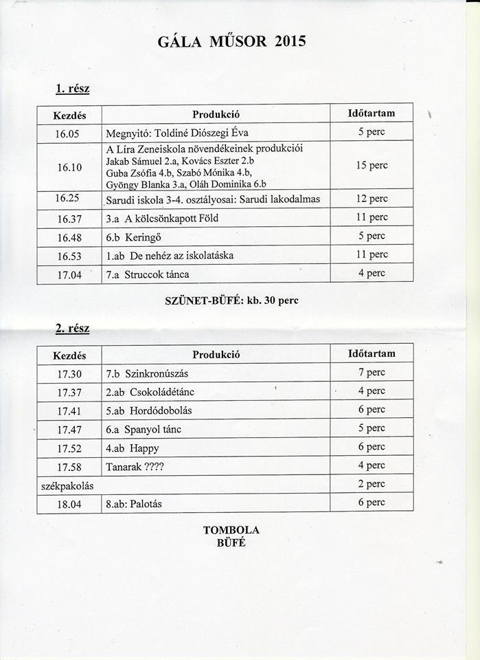 PROGRAM POROSZLÓN