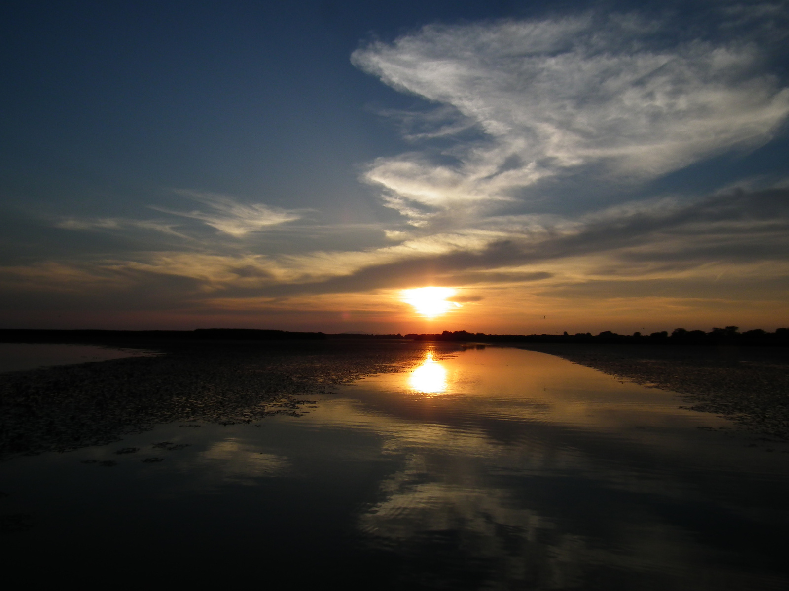 Tisza-tó naplemente.