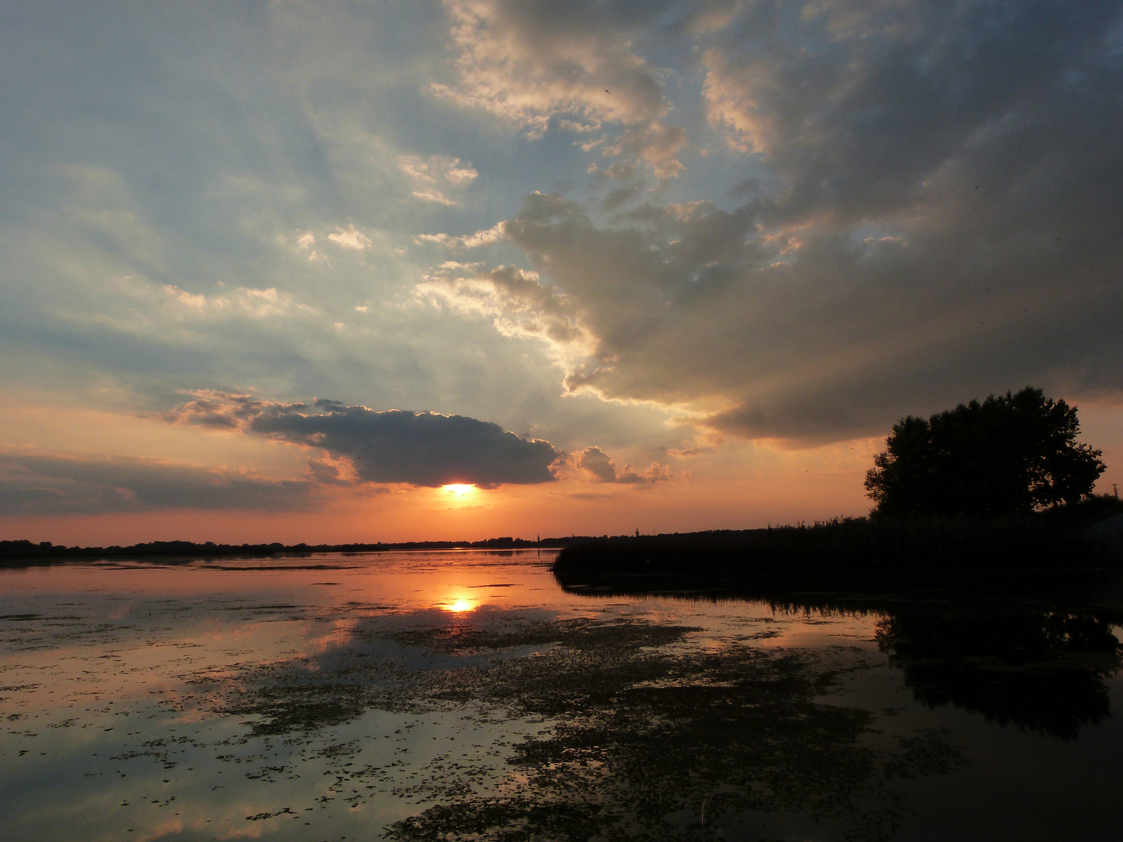 Tisza-tó. Napkelte.