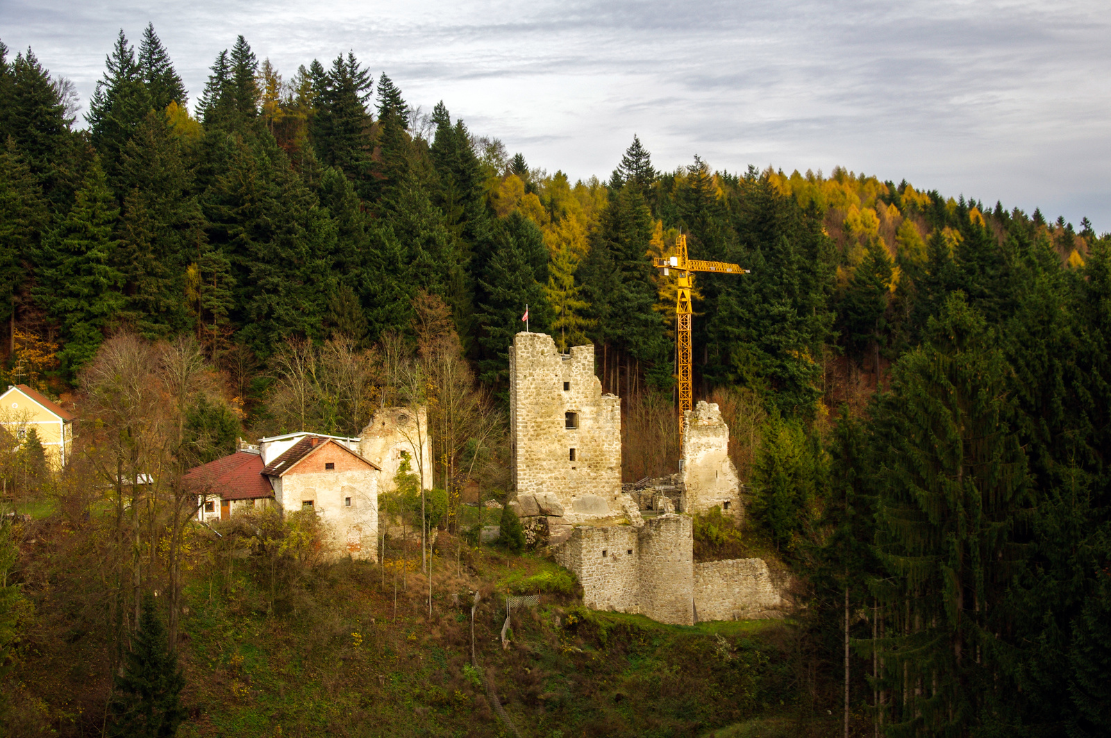 Burgruine - Windhaag bei Perg lemenő napban