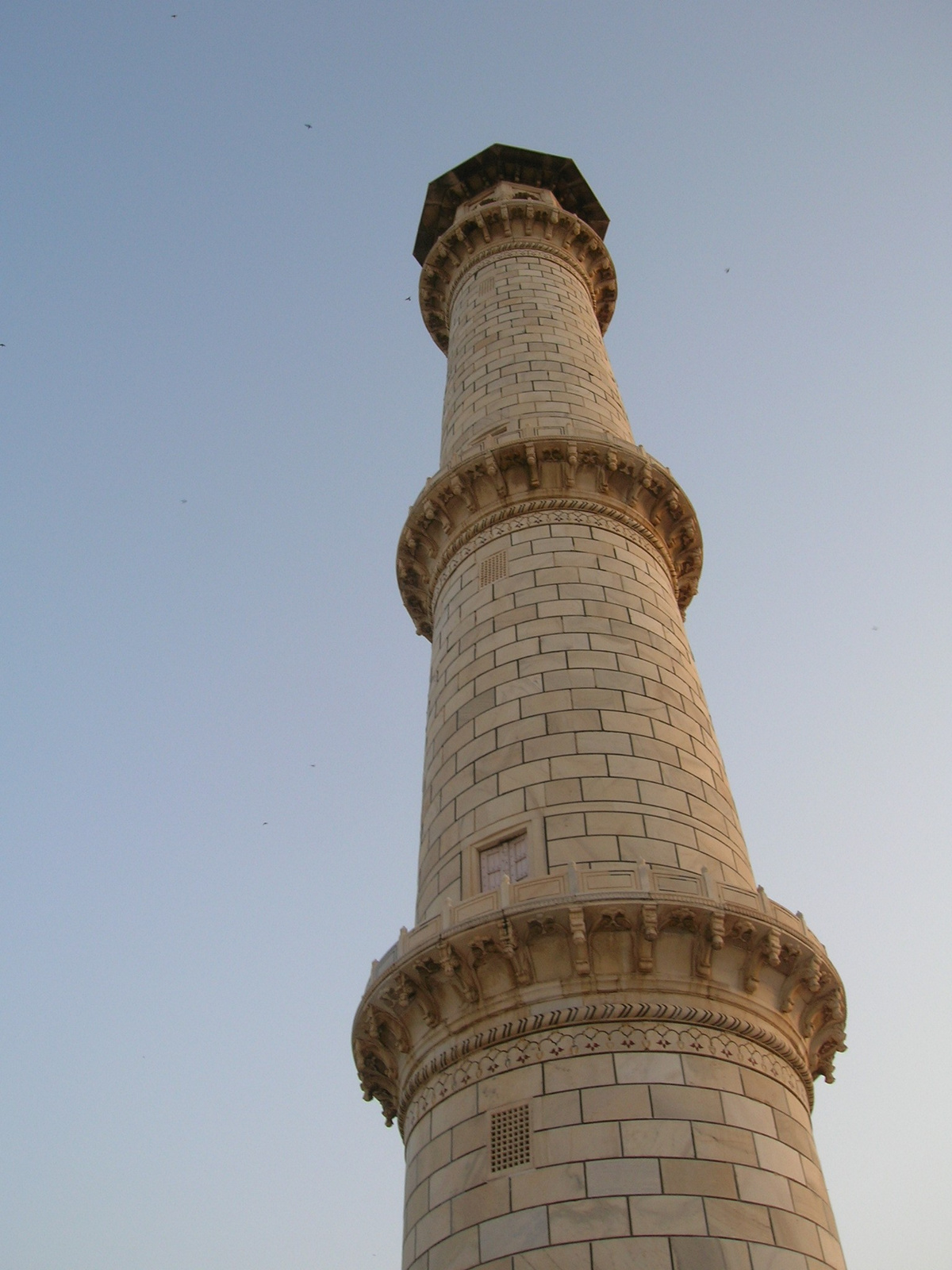 one of the four towers of the Taj