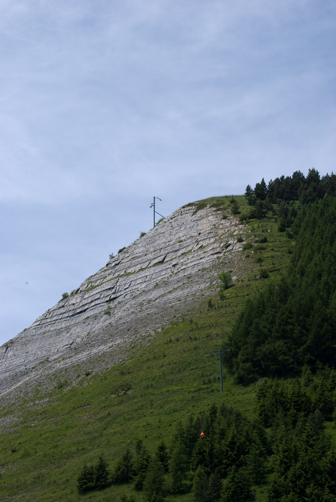 Hegyoldal Alpe d'Huez mellett