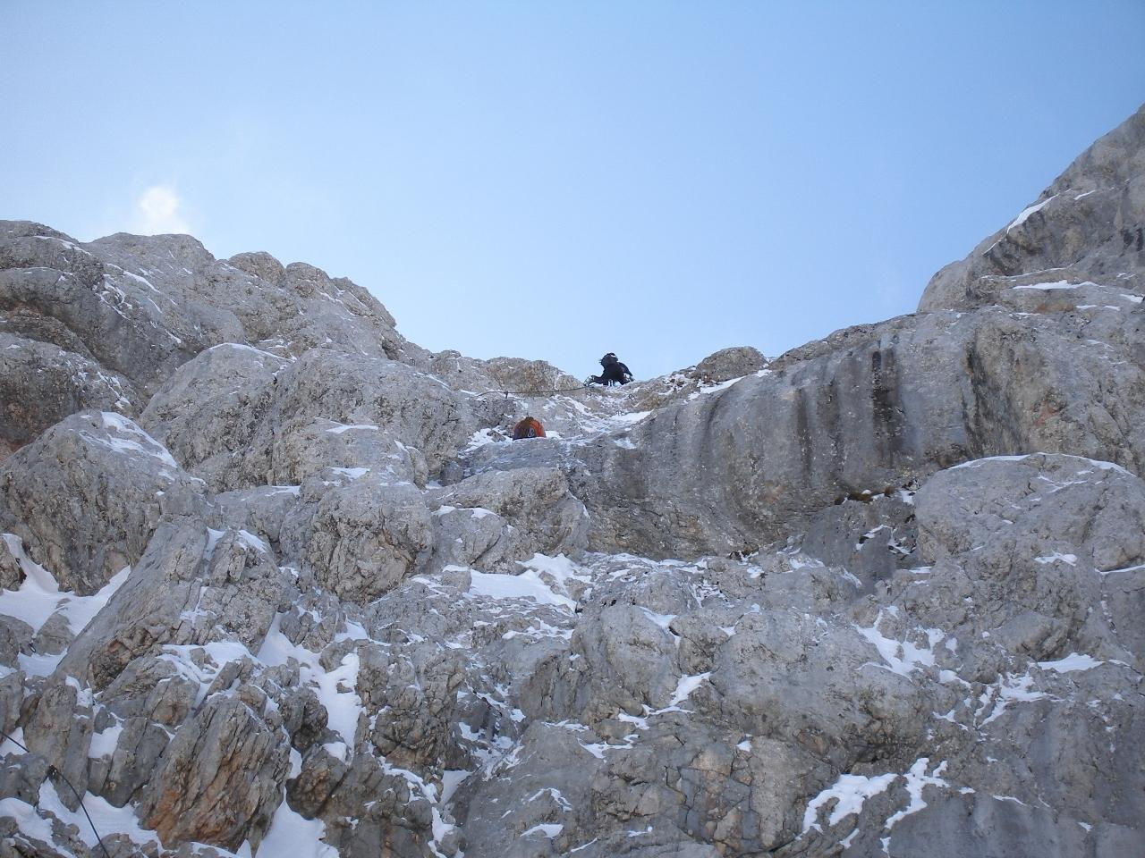 Hoher Dachstein csúcsára felmászás közben.