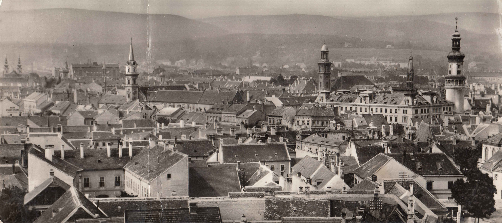 Soproni panorámakép 1961-ből