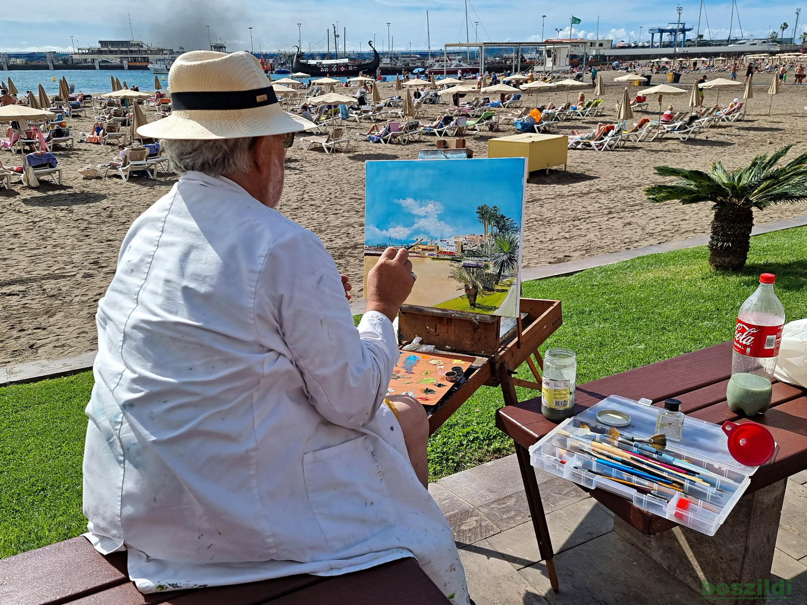 Művész a parton