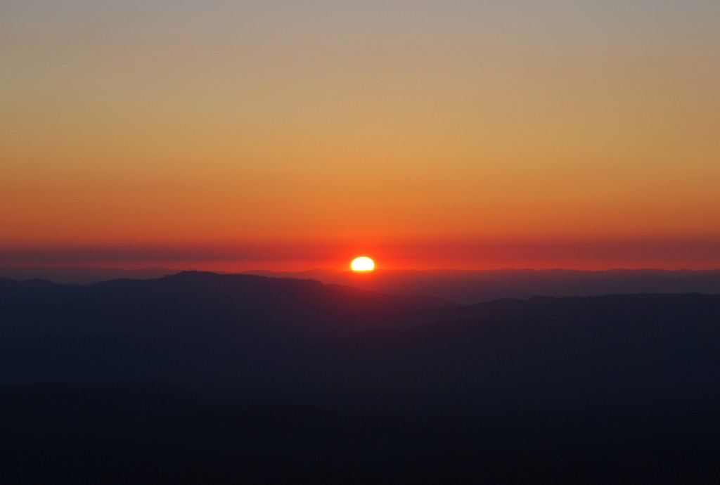 US12 0916 143 Sunset Over Cascade Range, Crater Lake NP, OR